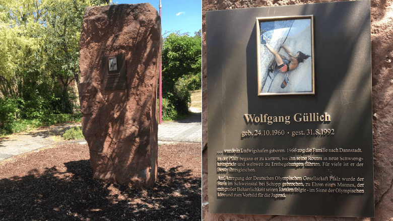 Denkmal von Wolfgang Güllich Denkmal von Wolfgang Güllich
